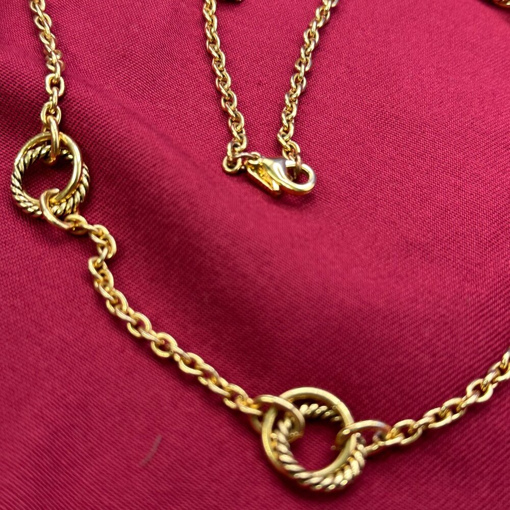 Ralph Lauren Gold-Tone Chain Double Circle Station Necklace - Picture 10 of 10